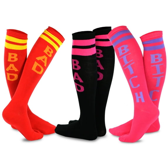 TeeHee Fun Novelty Cotton Knee High Socks for Junior and Women Multipack
