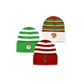 thumbnail image 1 of TeeHee Fun and Fashionable Cuffed Fold Beanie Hat 3-Pack (Christmas), 1 of 4