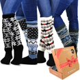 thumbnail image 1 of TeeHee Gift Box Women's Fashion and Christmas Holiday Leg Warmers Multi-Pack, 1 of 8