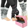 thumbnail image 1 of TeeHee Gift Box Women's Fashion and Christmas Holiday Leg Warmers Multi-Pack, 1 of 10