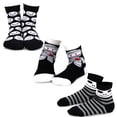 thumbnail image 1 of TeeHee Halloween Kids Cotton Fun Crew Socks 3-Pair Pack (12-24 Months, Mummy Monsters), 1 of 5