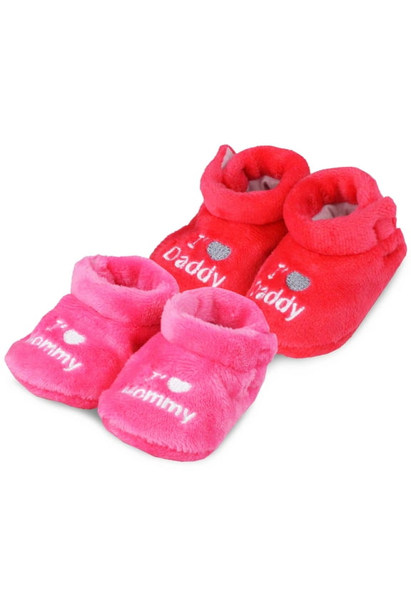 TeeHee Kids Fun and Cozy Baby Fleece Booties 2-Pack