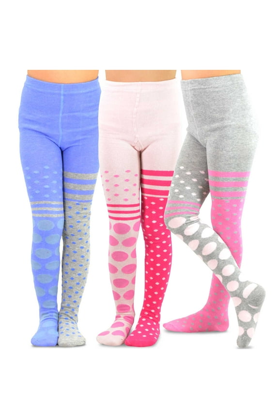 TeeHee Kids Girls Fashion Cotton Tights 3 Pair Pack