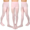 thumbnail image 1 of TeeHee Kids Girls Fashion Microfiber Tights 3 Pair Pack (6-8 Years, Pink), 1 of 4