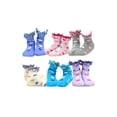 thumbnail image 1 of TeeHee Little Kids Girls Cotton Double Ruffle Crew Socks 6 Pair Pack (9-10 Years, Dots), 1 of 7