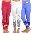 thumbnail image 1 of TeeHee Little Kids Girls Fashion Cotton Leggings (Footless Tights) 3 Pair Pack, 1 of 7