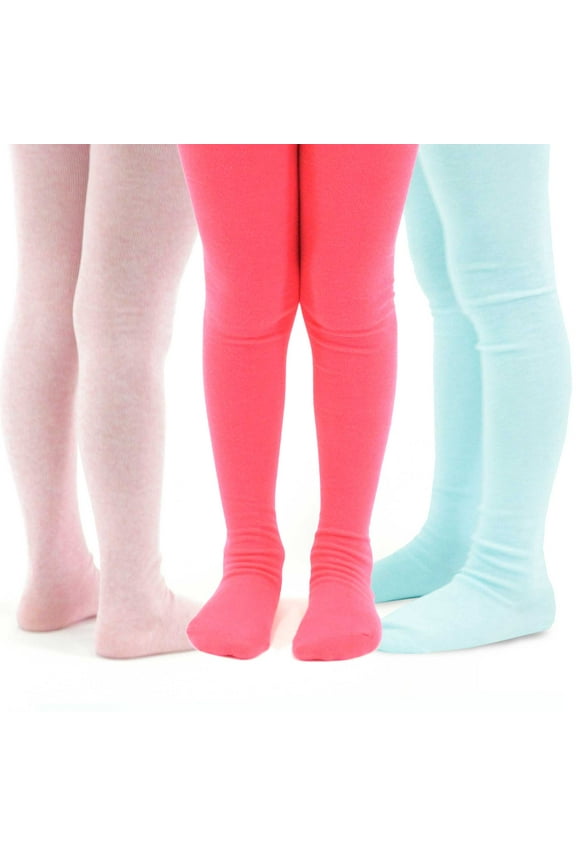 TeeHee Little Kids Girls Fashion Cotton Tights 3 Pair Pack