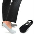 thumbnail image 1 of TeeHee Men's Seamless No Show Cotton Socks 3 Pairs Soft (Grey, Charcoal, Lt. Gray), 1 of 6