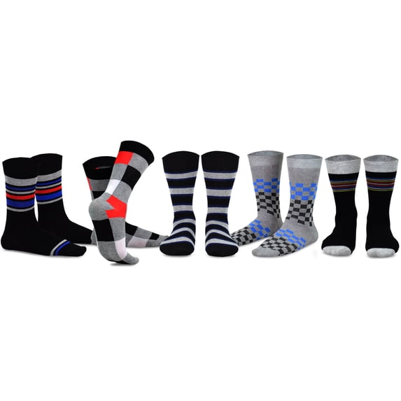 TeeHee Novelty Crazy Fun Crew Socks 5-Pack for Men