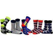 TeeHee Novelty Crazy Fun Crew Socks 5-Pack for Men