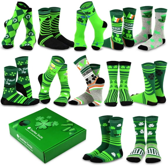 TeeHee Special Holiday 12-Pair Socks with Gift Box for Women and Men