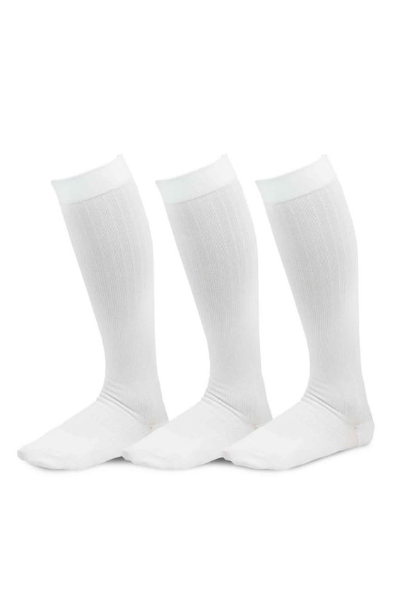 TeeHee Viscose from Bamboo Compression Knee High Socks with Rib 3-Pack