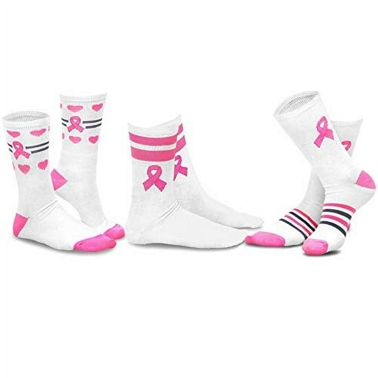  Breast Cancer Socks,Pink Socks Womens Gifts For  Christmas,Breast Cancer Awareness Socks,Pink Ribbon Socks Cancer Care Gifts