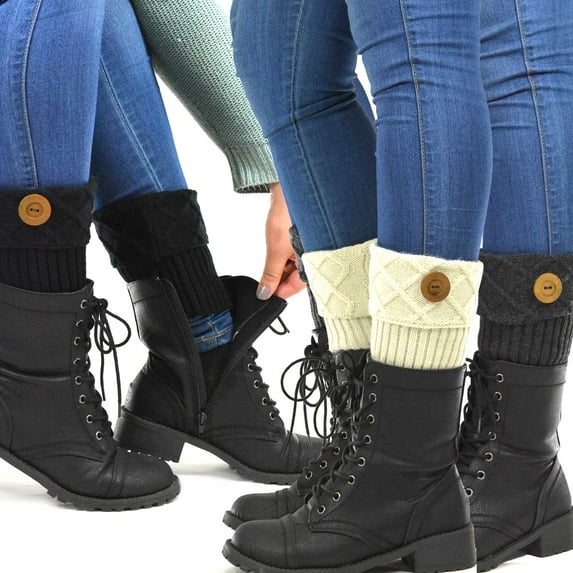 TeeHee Women's Fashion Boot Cuffs and Leg Warmers Multi-Pack