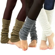TeeHee Womens Fashion and Christmas Holiday Leg Warmers Multi-Pack