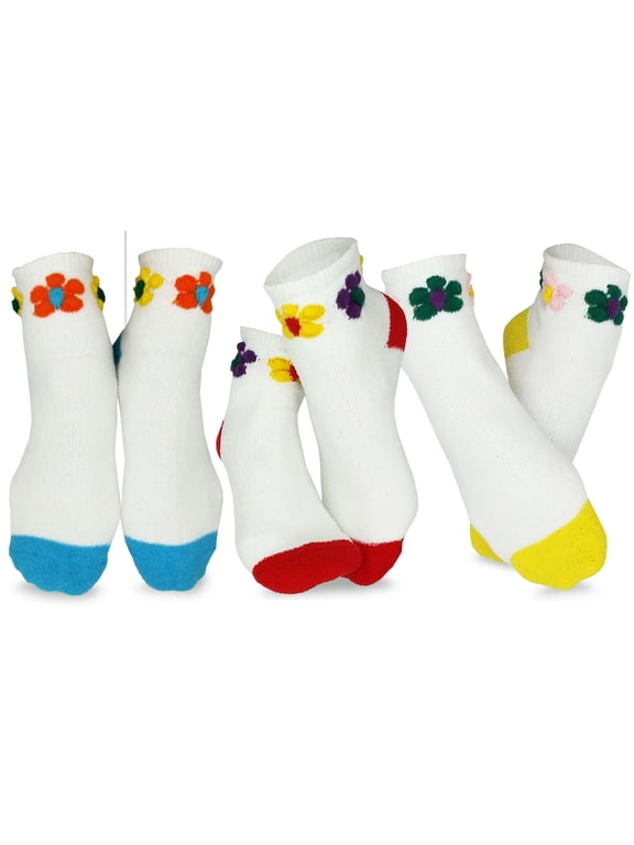 TeeHee Women's Fashionable Cozy Fuzzy Slipper Socks Multi-Pack