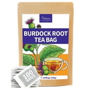 TeeLux Burdock Root Tea Bags, Caffeine Free Herbal Tea, Smooth Mellow Flavor, Lightly Toasted Aroma, 100 Count