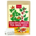 thumbnail image 1 of TeeLux Rosehip Hibiscus Tea Bags, Slight Tart Taste & Fruity Flavor, Caffeine Free, 60 Count, 1 of 8
