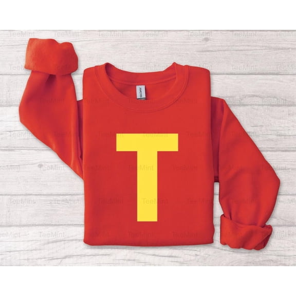 TeeMint33 Letter T Chipmunk Funny Group Matching Halloween Animal Alphabet Costume T-Shirt, SW, Hoodie Unisex, up to 5XL