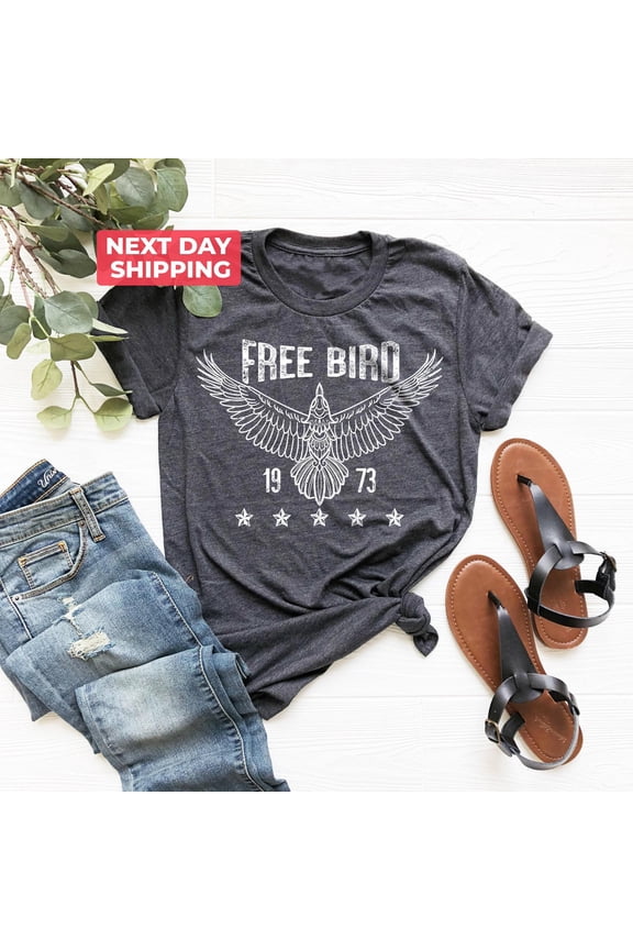 Free Bird Shirt, Boho TShirt, Free Bird Tee, Eagle Shirt, Retro Graphic Tee Shirt, Vintage Inspired Shirt, Thunderbird Shirt, Black XL