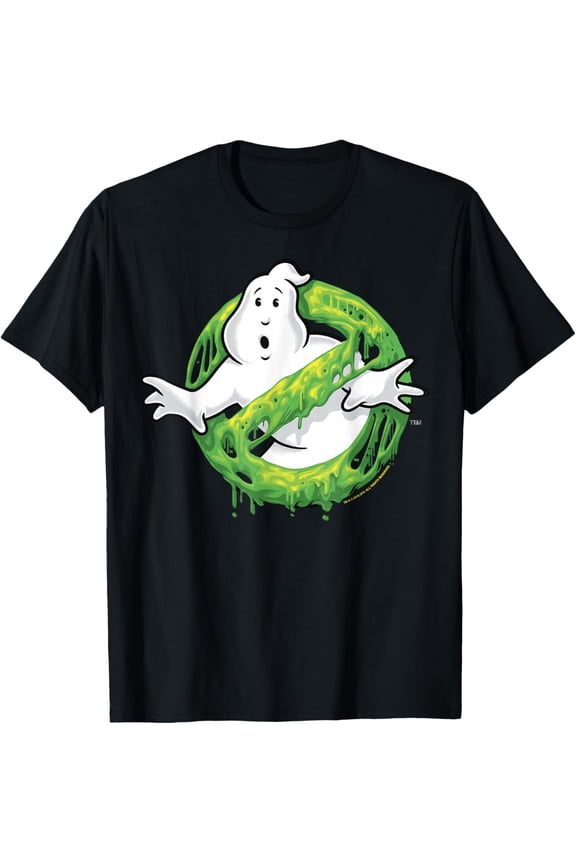 Ghostbusters Classic Slime Ghost Logo Graphic T-Shirt T-Shirt, Sand S