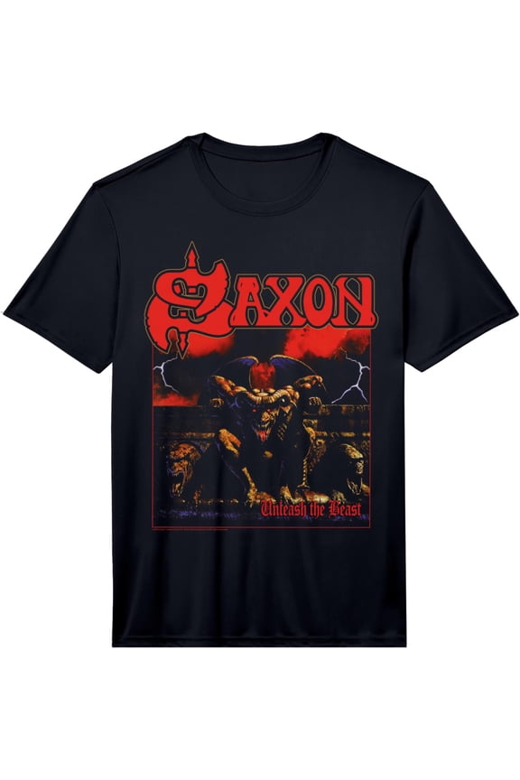 Men's Heavy Metal Band Performance T-Shirt, Graphic Music Fan Tee, Dark Heather S