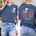 thumbnail image 1 of TeeMuse Skeleton T-Shirt, Have the Day You Deserve Graphic Tee, Quote Shirt, White M, 1 of 8