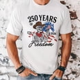thumbnail image 1 of TeeMuse T-Shirt, Cowboy Skeleton Graphic Tee, America 250 Years Of Design, Patriotic USA Shirt, Independence Day Gift, White S, 1 of 6