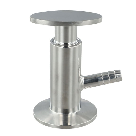 TeeRees 1/2 inch Sanitary Sample Valve 304 Stainless Steel 1.5 Tri Clamp Ferrule End