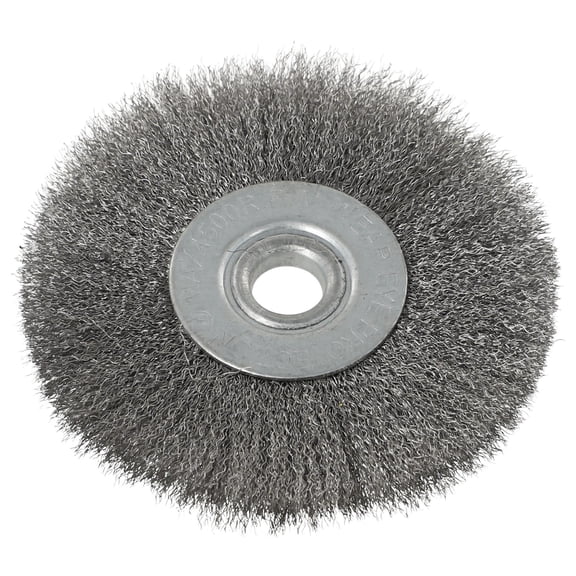 TeeRees 100mm Crimped Wire Wheel Brush Stainless Steel for Angle Grinder Flat Crimped Wire Wheel Brush