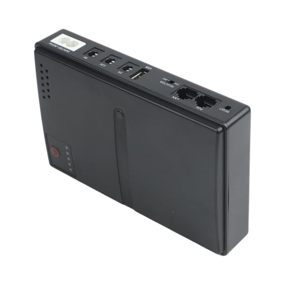 TeeRees 1018L Ups Uninterruptible Power Supply with Power Cord Ac85-265V for Poe 24V/1A 5V 9V 12V Backup Dc Ups Power for Router Phone