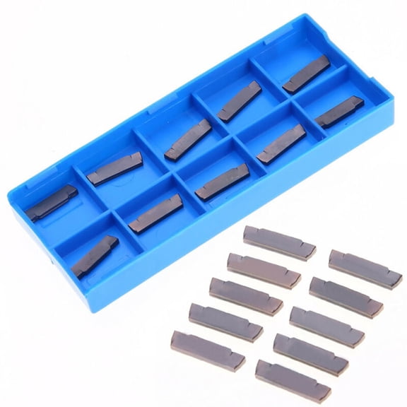 TeeRees 10Pcs Carbide insert Mgmn200-G Lda for Grooving Parting And Cutting on Soft Elastic Stainless Steel Aluminum And Cast Iron