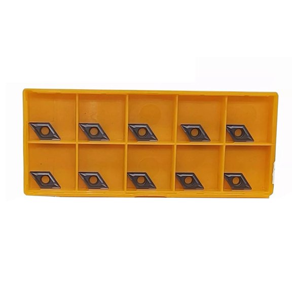 TeeRees 10Pcs Dcmt070204 inserts for Lathe tools Carbide Cutting inserts with Strong Performance in Various Environments