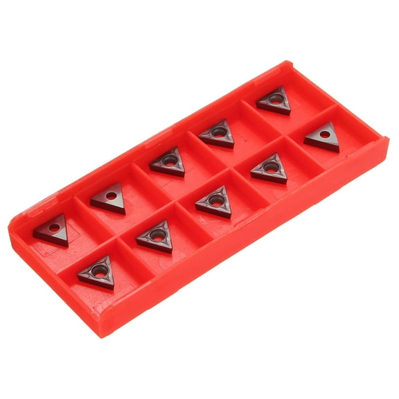 TeeRees 10Pcs Tcmt 731 Carbide inserts for Steel & Cast Iron C6 Grade 2mm Thickness 10mm Side Length Enhanced Durability