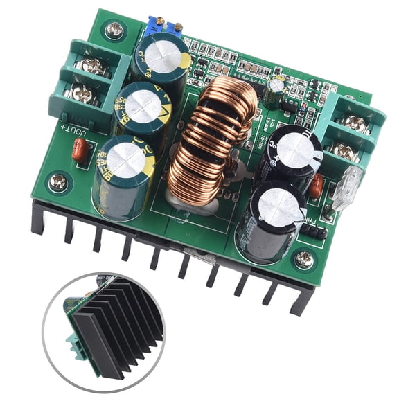 TeeRees 1200W DC-DC Converter Boost Power Module 12V-60V 12V 36V to 12V-80V 20A 24V 48V 72V Step-Up Power 20A Non-Isolated Boost Module