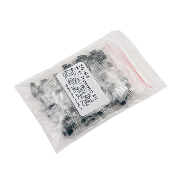 TeeRees 180Pcs(18Value*10Pcs) Transistor Assorted Kit for to-92 2N2222 S9013 S9014 S9015