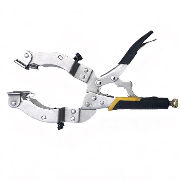 TeeRees 1Pcs 11in Locking C-Clamp Pipe And Tube Clamp with 4 Pads Vise Grip for Welding