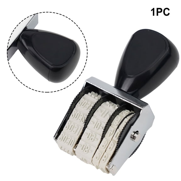 TeeRees 1Pcs Manual Date Stamp Adjustable School office Home Stamp Stationery Date Stamp And Mat, Day, Month And Year Adjustable