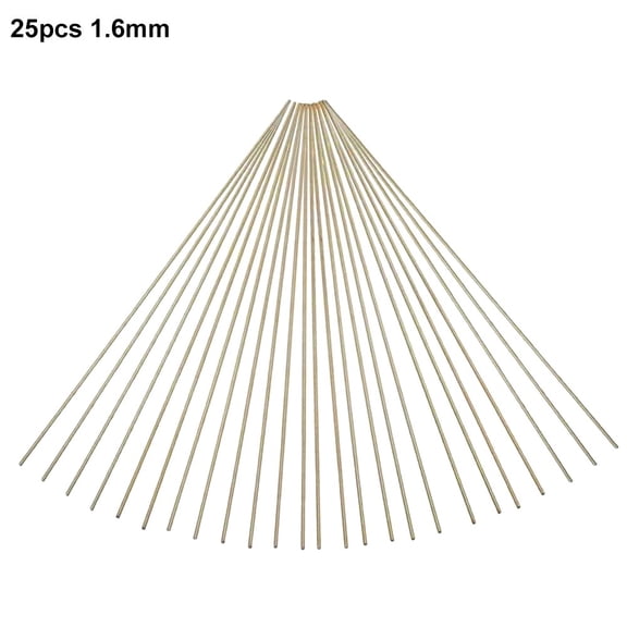 TeeRees 25Pcs Brass Brazing Rods 250mm for Oxyacetylene Torch Work Suitable for Carbon Steel Alloy Steel And Copper Alloy Repairs 1.6mm