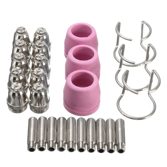 TeeRees 26Pc Tips Plasma Cutter Consumable Ltp5000D/Ltpdc2000/Ltpac2500 Nozzle for Lotos Metal And Porcelain Conductive Nozzle Kit