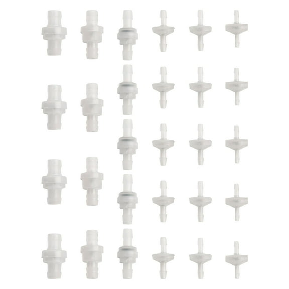 TeeRees 28Pcs Plastic Check Valve -in Stem Check Valve Gas Vacuum Check Valve