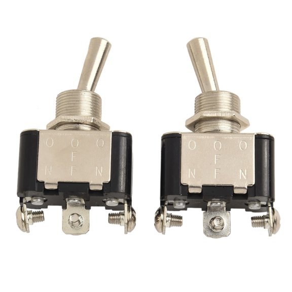 TeeRees 2Pcs 15A 250Vac Double Throw toggle Switch Heavy Duty on-Off 2 Position Waterproof toggle Switch for Car Modification Joystick