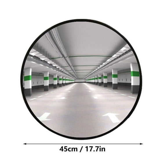 TeeRees 30/45cm Convex Mirror Adjustable Traffic Mirror Wide Angle Mirror Round Convex Mirror Adjustable Protection with Wall Mount,45cm