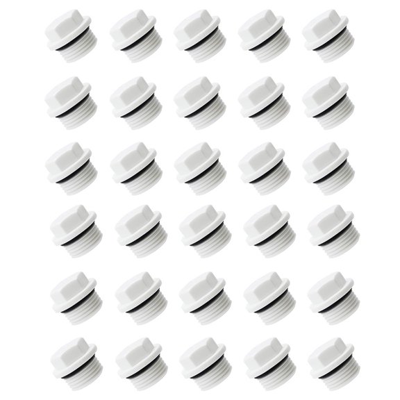 TeeRees 30Pcs 1/2 3/4 1-inch Threaded Sealing Cap for Water Pipe & Irrigation Systems,3/4 inch