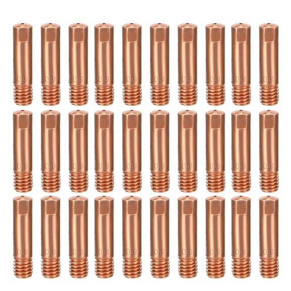 TeeRees 30Pcs Welding Tips for Mig Welding Contact Tips 0.035"/0.9mm Copper Welder Tips for 15Ak Accessories
