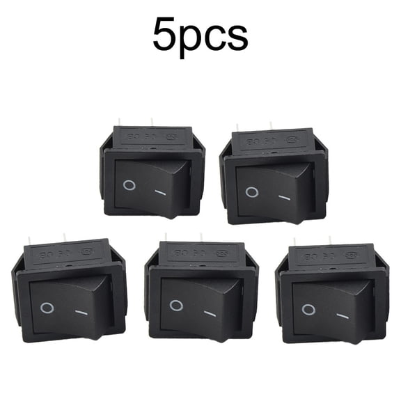 TeeRees 4 Pin on-off Rocker Switch 5Pcs Double Pole Single Throw Latching on off Dpst 16A 250V 30mm X 25mm X 27mm High Quality,BlACk