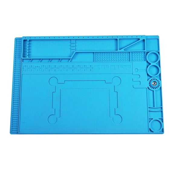 TeeRees 45*30cm Soldering Mat Heat Resistant Work Mat Soldering Station Kit Silicone Pad