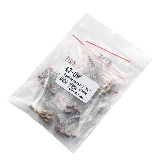 TeeRees 50Pcs (5Value*10Pcs) for Ldr Photoresistor Kit Gl5506 Gl5516 Gl5528 Resistor