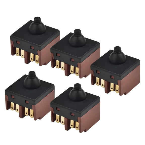TeeRees 5Pcs Angle Grinder Switch Replacement Push Button Switch for Angle Grinder 100 Polisher Accessory Power tools Parts Accessories