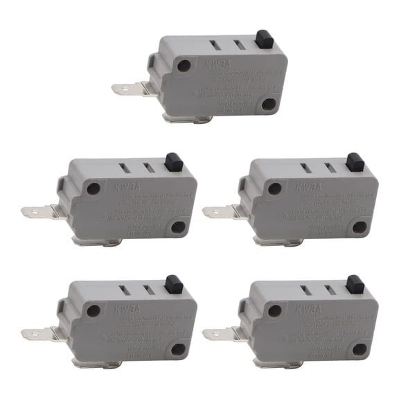 TeeRees 5Pcs Kw3A Microwave Oven Travel Switch Limit Switch Kitchen Normally Closed Switch Electrical Equipment Accessories